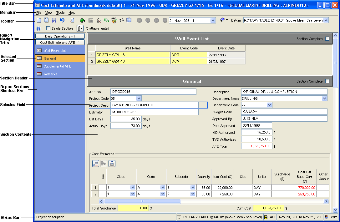 Navigating the Data Entry Form